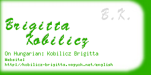 brigitta kobilicz business card